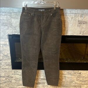Garnet Hill Gray Brown Corduroy Pants size 6P